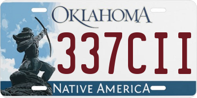 OK license plate 337CII
