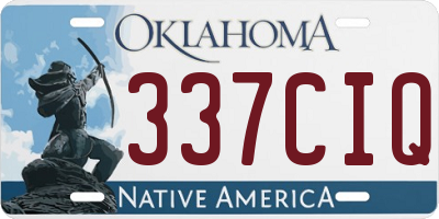 OK license plate 337CIQ