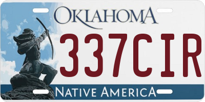 OK license plate 337CIR