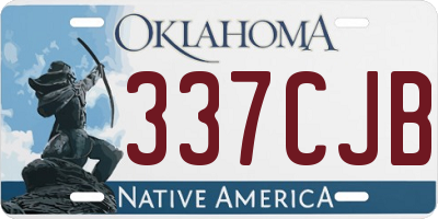 OK license plate 337CJB