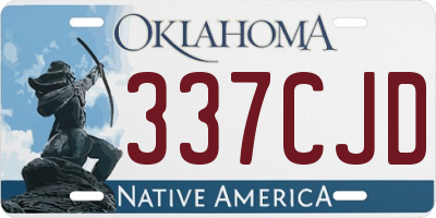 OK license plate 337CJD