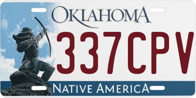 OK license plate 337CPV