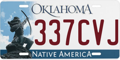 OK license plate 337CVJ