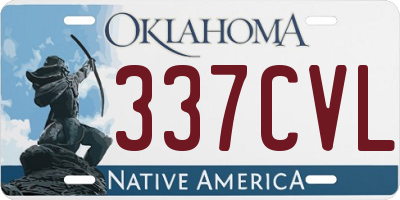 OK license plate 337CVL