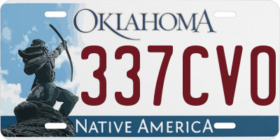 OK license plate 337CVO