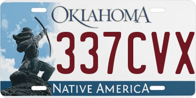 OK license plate 337CVX