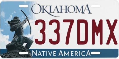 OK license plate 337DMX