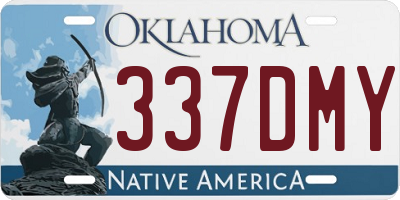 OK license plate 337DMY