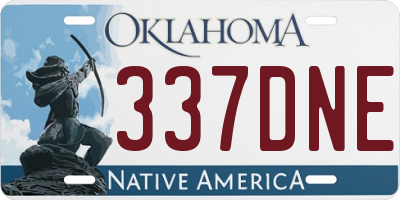 OK license plate 337DNE