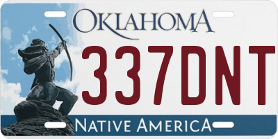 OK license plate 337DNT