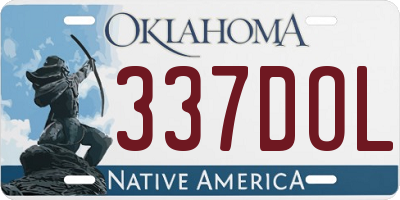 OK license plate 337DOL