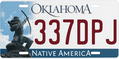OK license plate 337DPJ
