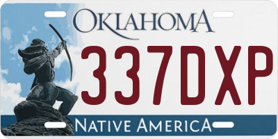 OK license plate 337DXP