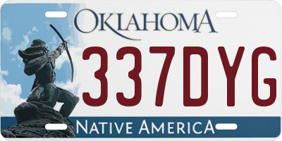 OK license plate 337DYG