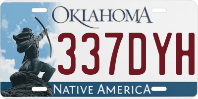 OK license plate 337DYH