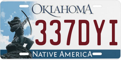 OK license plate 337DYI
