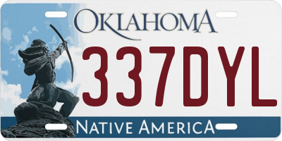 OK license plate 337DYL