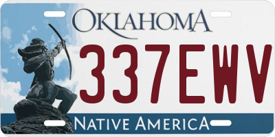 OK license plate 337EWV