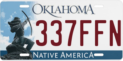 OK license plate 337FFN