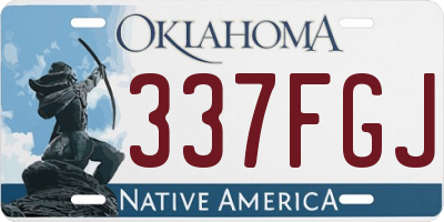OK license plate 337FGJ