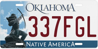 OK license plate 337FGL