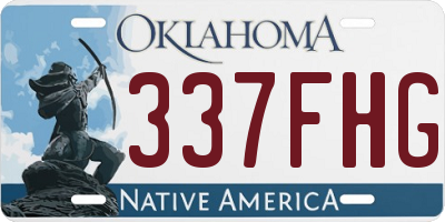 OK license plate 337FHG