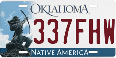 OK license plate 337FHW