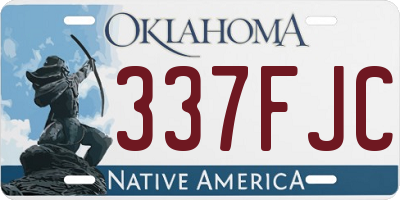 OK license plate 337FJC