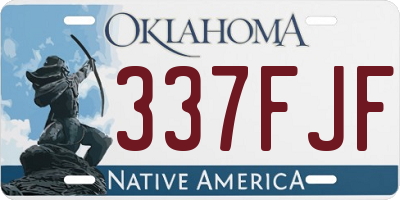 OK license plate 337FJF