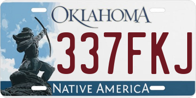 OK license plate 337FKJ