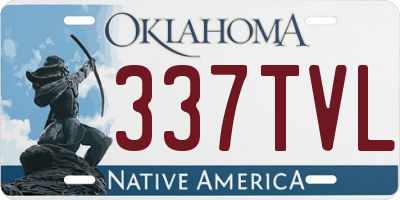 OK license plate 337TVL
