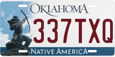 OK license plate 337TXQ