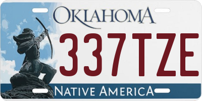 OK license plate 337TZE