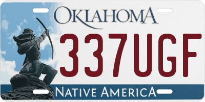 OK license plate 337UGF