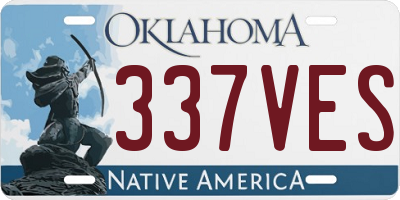 OK license plate 337VES