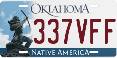 OK license plate 337VFF