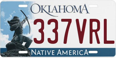 OK license plate 337VRL