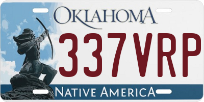 OK license plate 337VRP