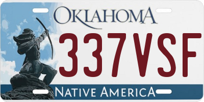 OK license plate 337VSF