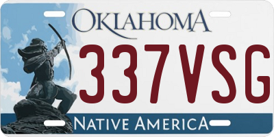 OK license plate 337VSG