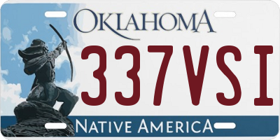 OK license plate 337VSI