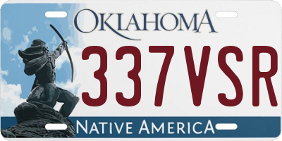 OK license plate 337VSR