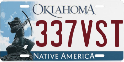 OK license plate 337VST