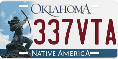 OK license plate 337VTA