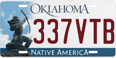 OK license plate 337VTB