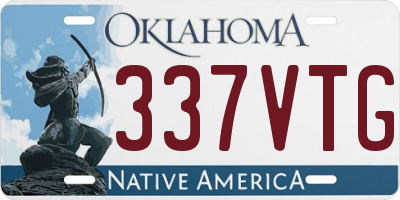 OK license plate 337VTG