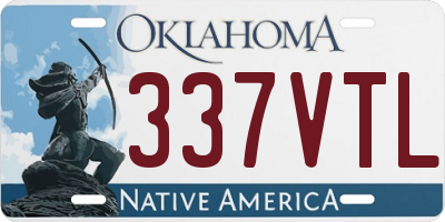 OK license plate 337VTL