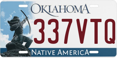 OK license plate 337VTQ