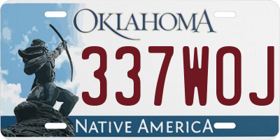 OK license plate 337WOJ