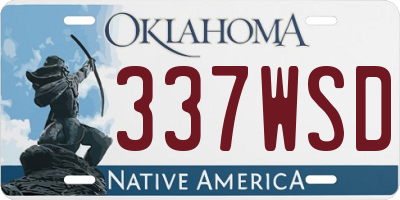 OK license plate 337WSD